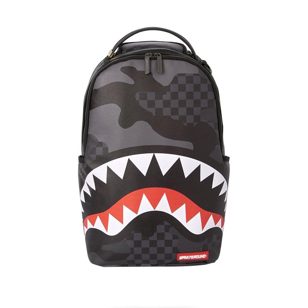 Sprayground Was Here Weird Shark Backpack in Gray for Men