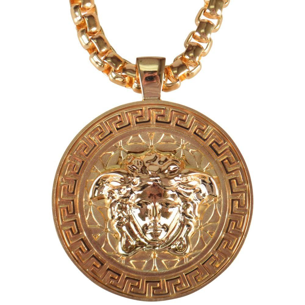 Versace Gold Medusa Necklace in Metallic for Men - Lyst