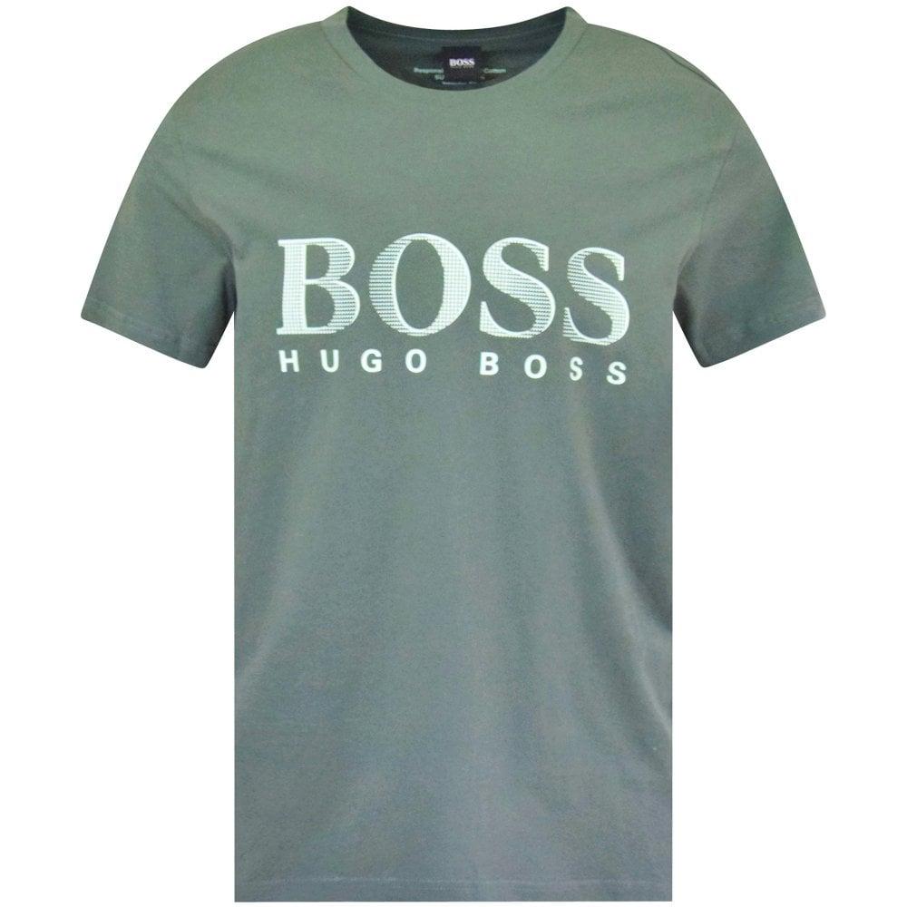 hugo boss green black t shirt