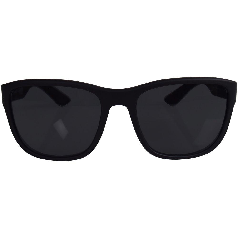 Prada Rubber Black Linea Rossa Ps Sunglasses For Men Lyst