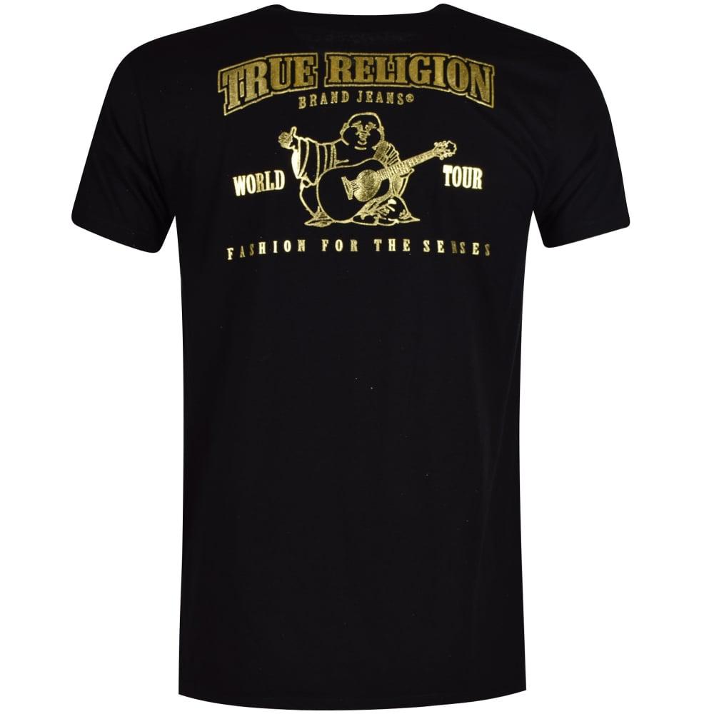 black and gold true religion shirt