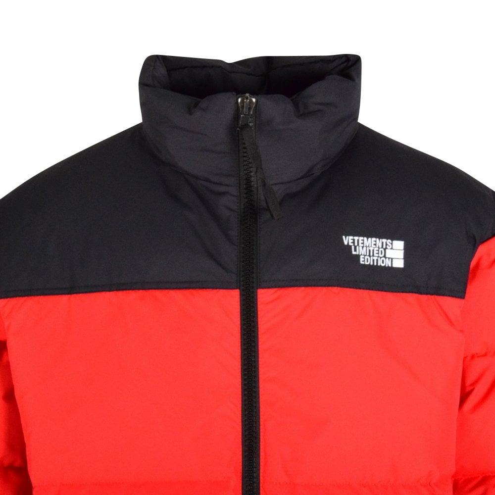 red and black puffer