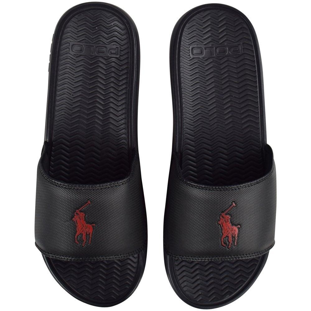 Polo Ralph Lauren Synthetic Rodwell Slides in Black for Men - Lyst