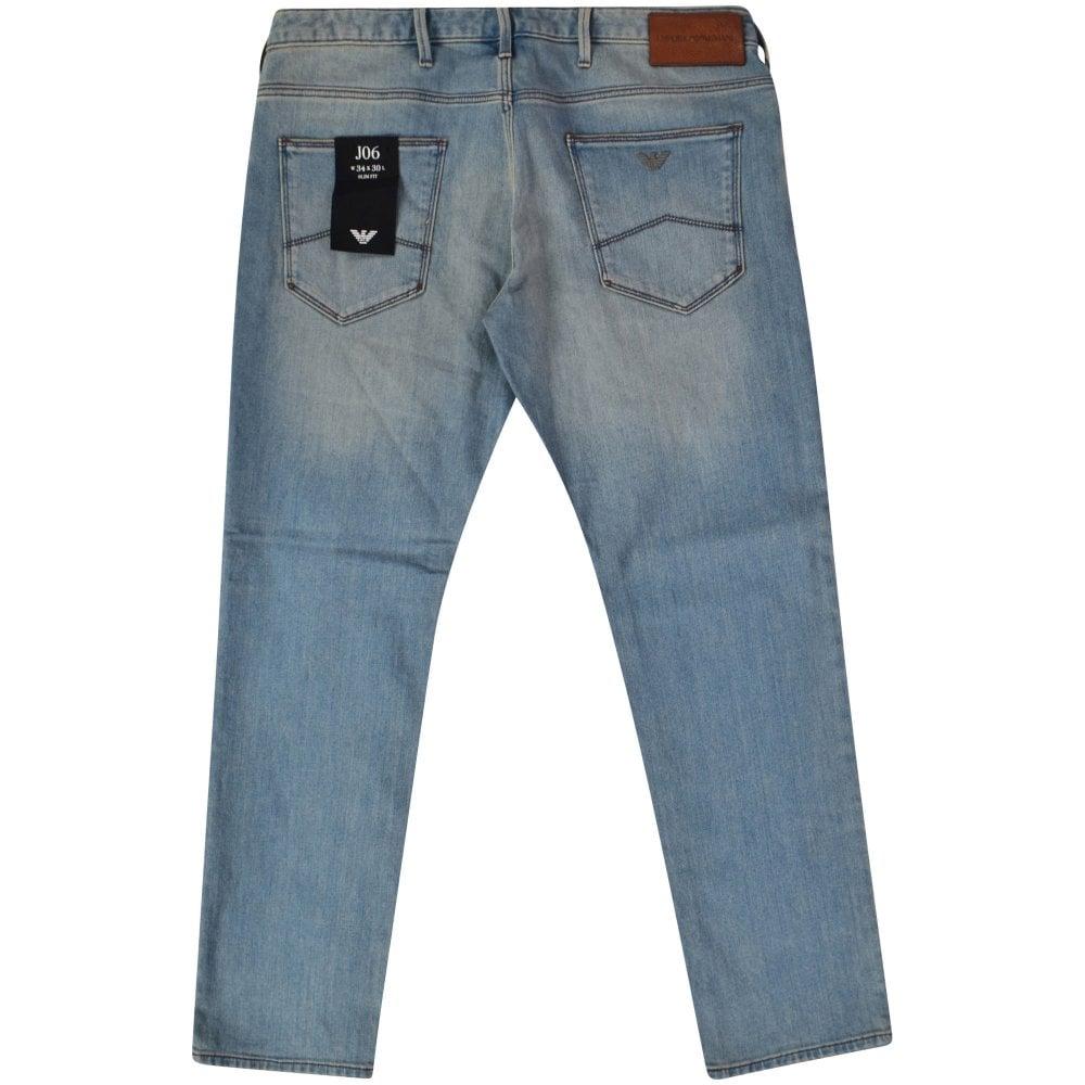 Emporio Armani Denim J06 Slimfit Mid Blue Wash Jeans for Men - Lyst