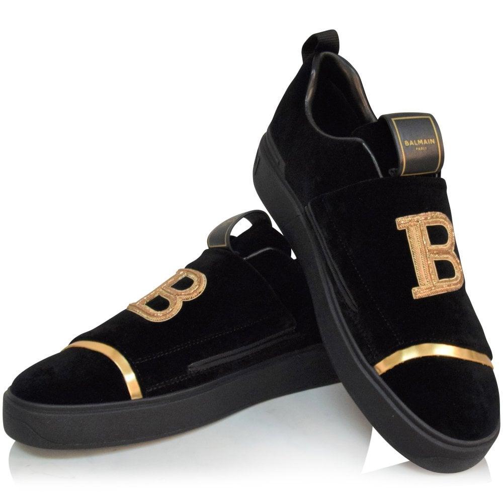 balmain black trainers