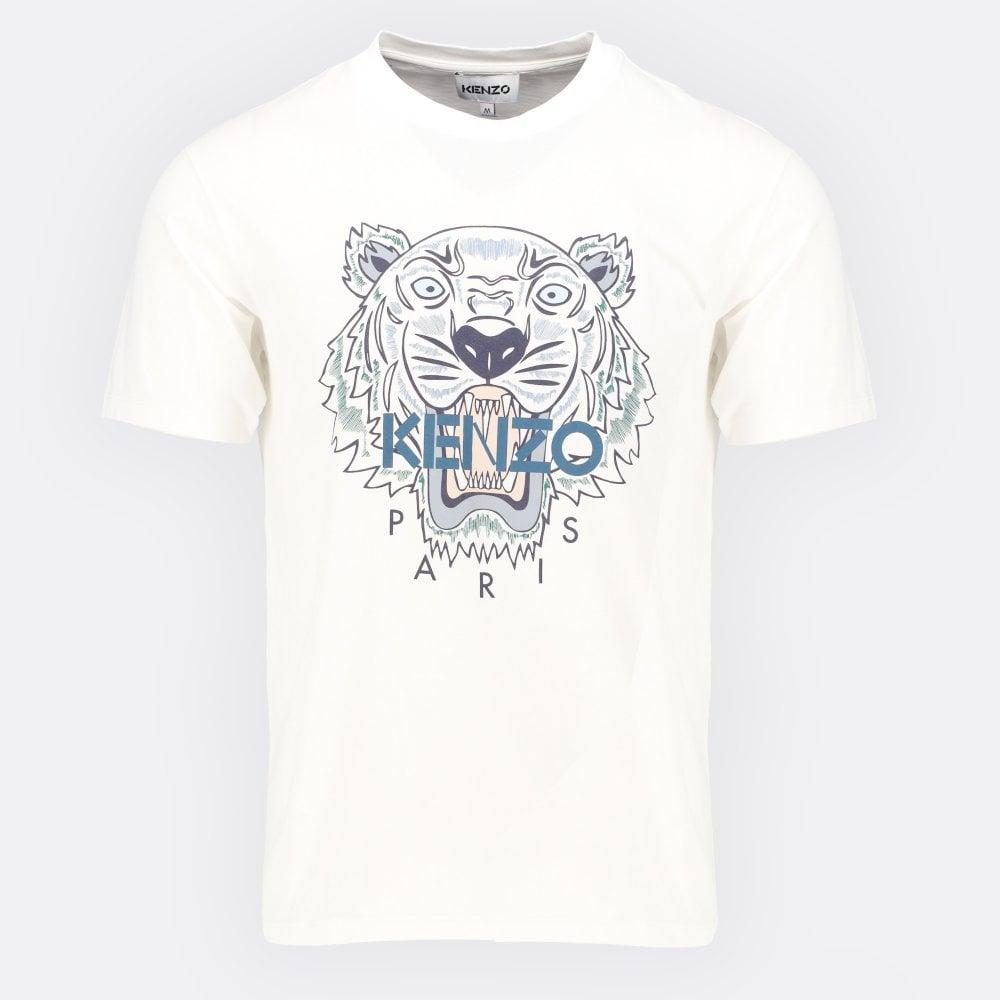 KENZO Tiger T shirt in White for Men Lyst UK