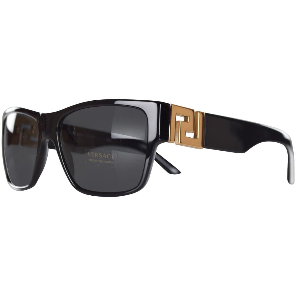 Black/gold Logo Wayfarer Sunglasses 
