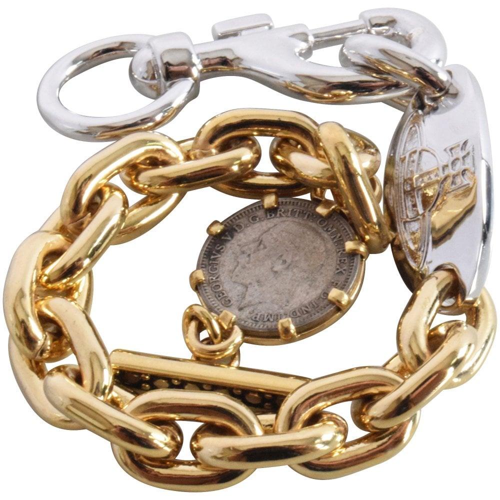 Vivienne Westwood Gold/silver Chunky Chain Bracelet in Metallic for Men Lyst
