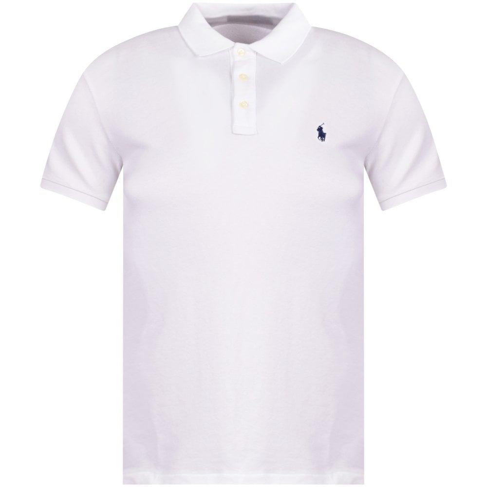 Polo Ralph Lauren Cotton White Logo Classic Polo Shirt for Men - Lyst
