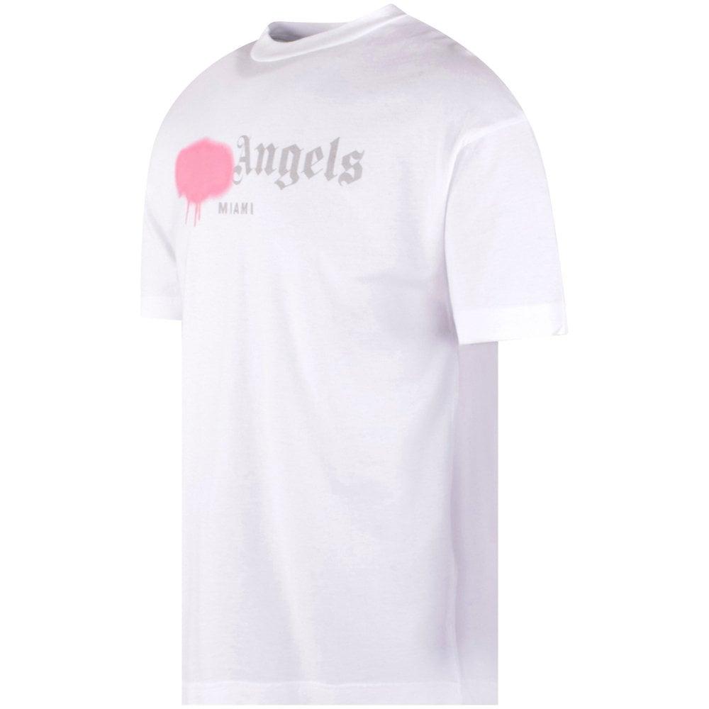 palm angels spray t shirt pink