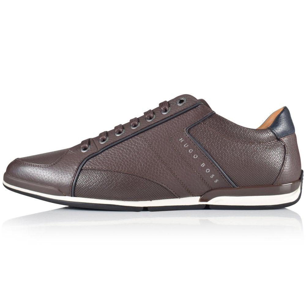 BOSS by HUGO BOSS Casual Dark Brown Saturn Lowp Trainers for Men | Lyst