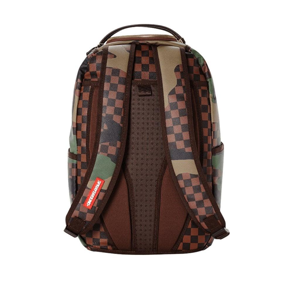 green Checkered Camo Backpack 