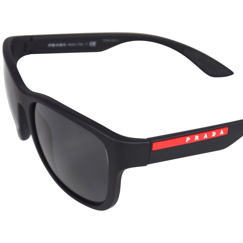 Prada Rubber Black Linea Rossa Ps Sunglasses for Men Lyst