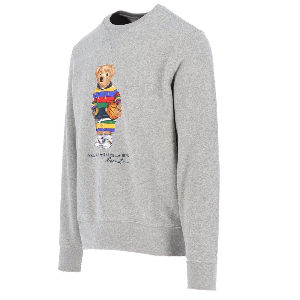Polo Ralph Lauren Grey 'polo Bear' Sweatshirt in for Men | Lyst