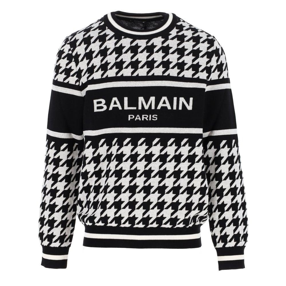 Balmain Black/white Sweatshirt for Men | Lyst