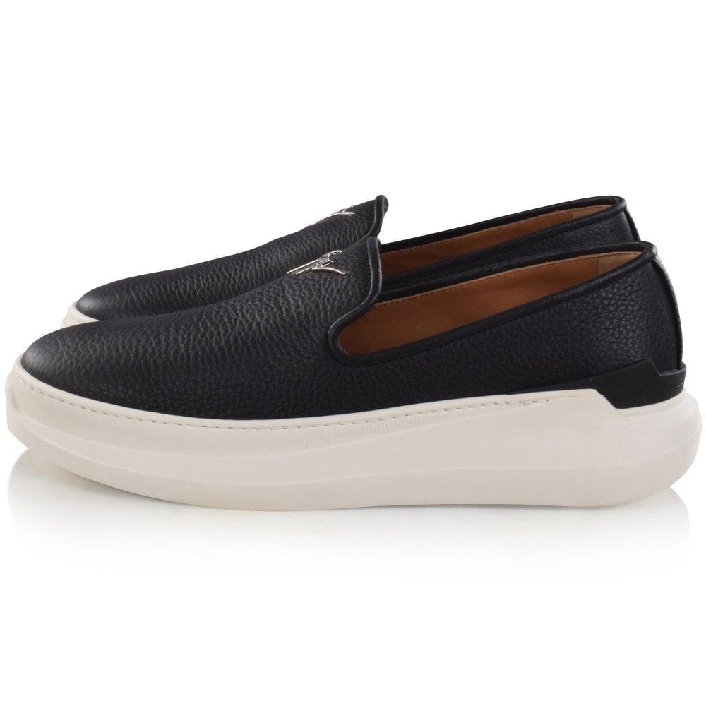 Giuseppe Zanotti Leather Black/white Conley Slip-on Sneakers for 