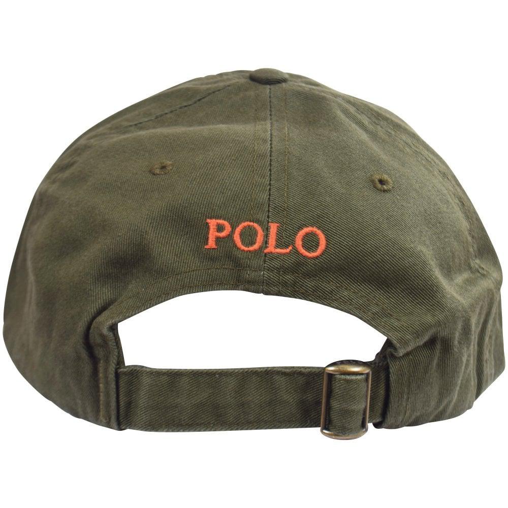 green and orange polo hat