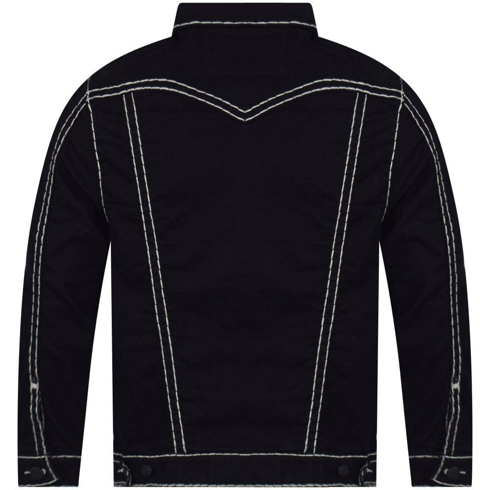 True Religion Denim Jacket in Midnight Black (Black) for Men | Lyst