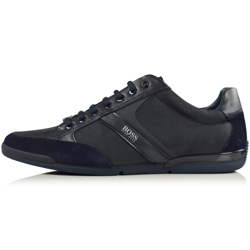 BOSS by Hugo Boss Lace Navy Blue Saturn Lowp Trainers for Men - Lyst