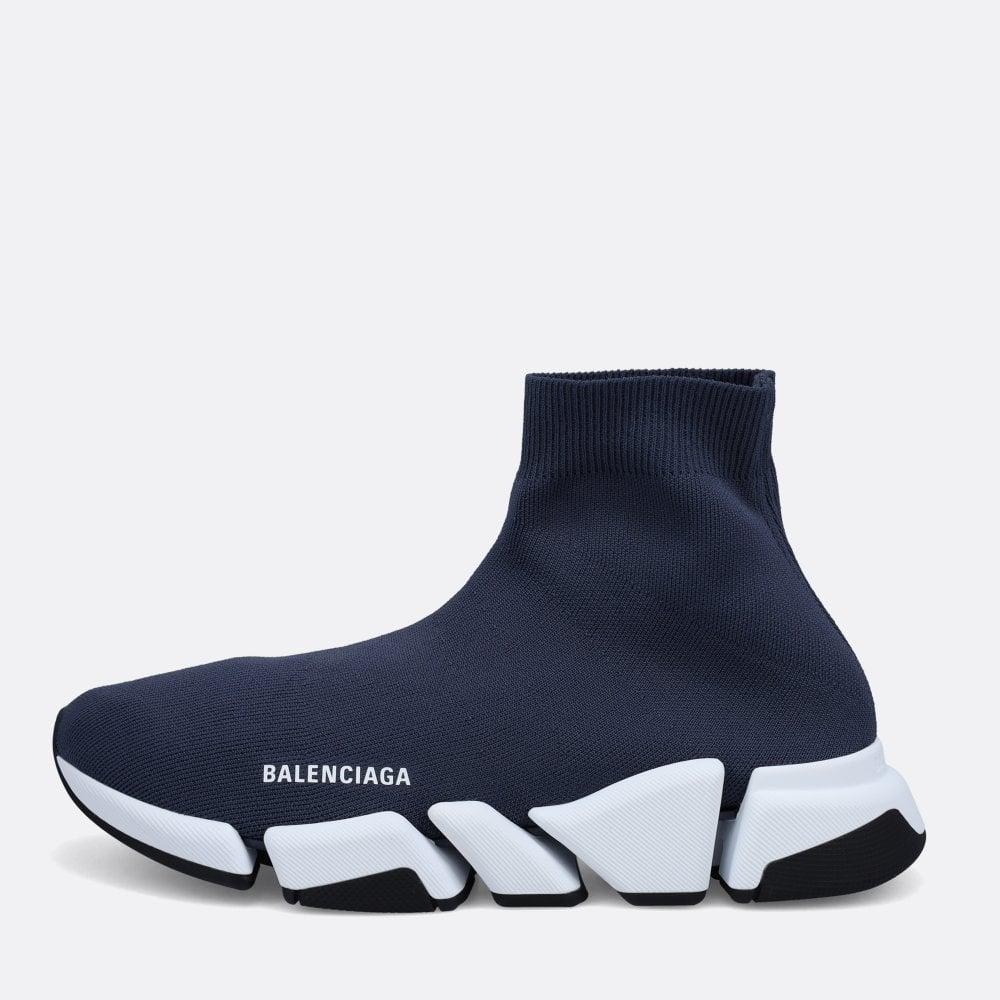 Balenciaga Blue & White 2.0 Speed Sock Runners for Men | Lyst