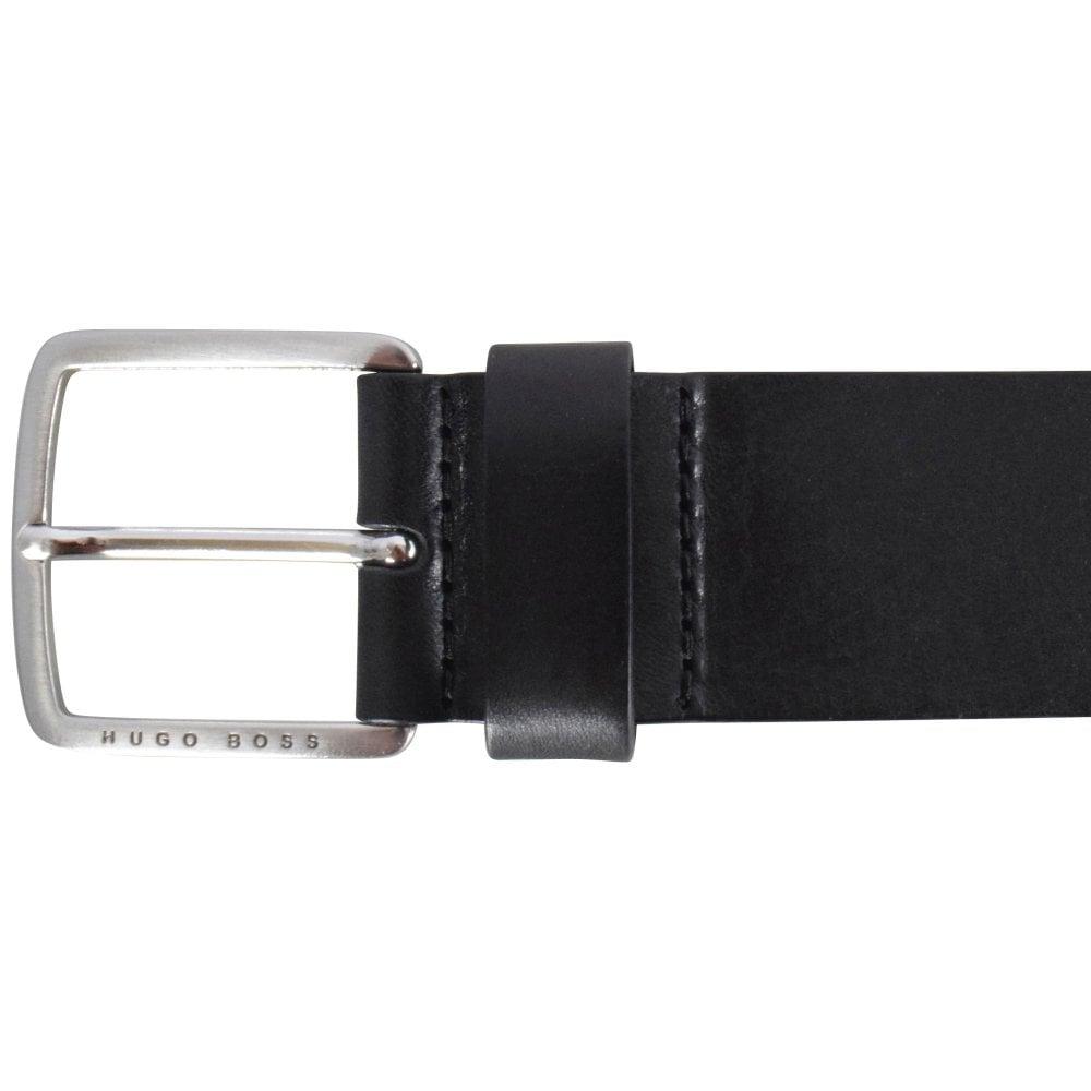 BOSS by Hugo Boss Classic Black Leather Buckle Belt for Men - Lyst