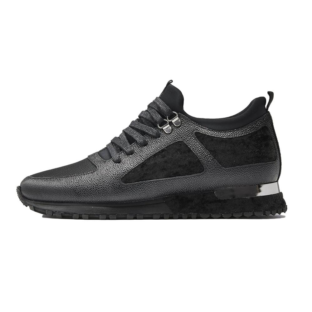 mallet diver leather and mesh trainers