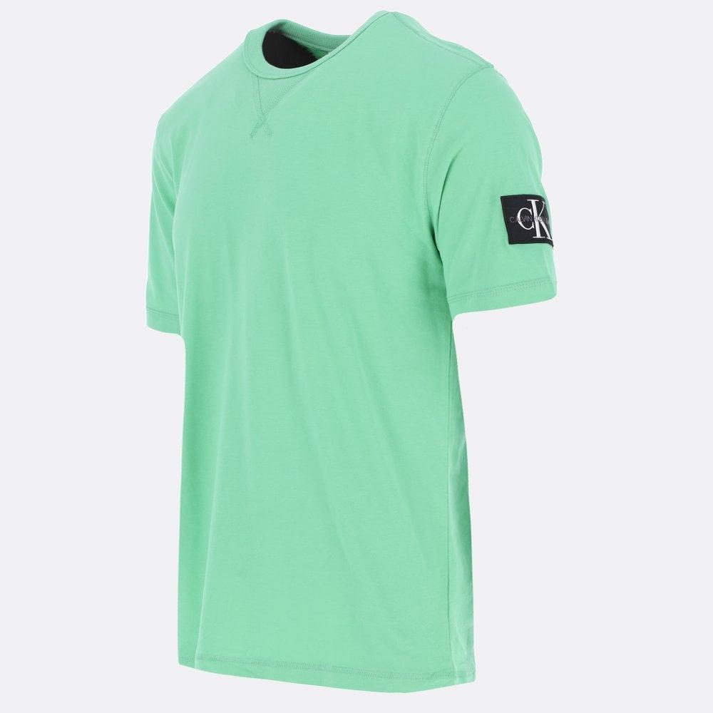Calvin Klein Monogram Patch T-shirt in Green for Men | Lyst