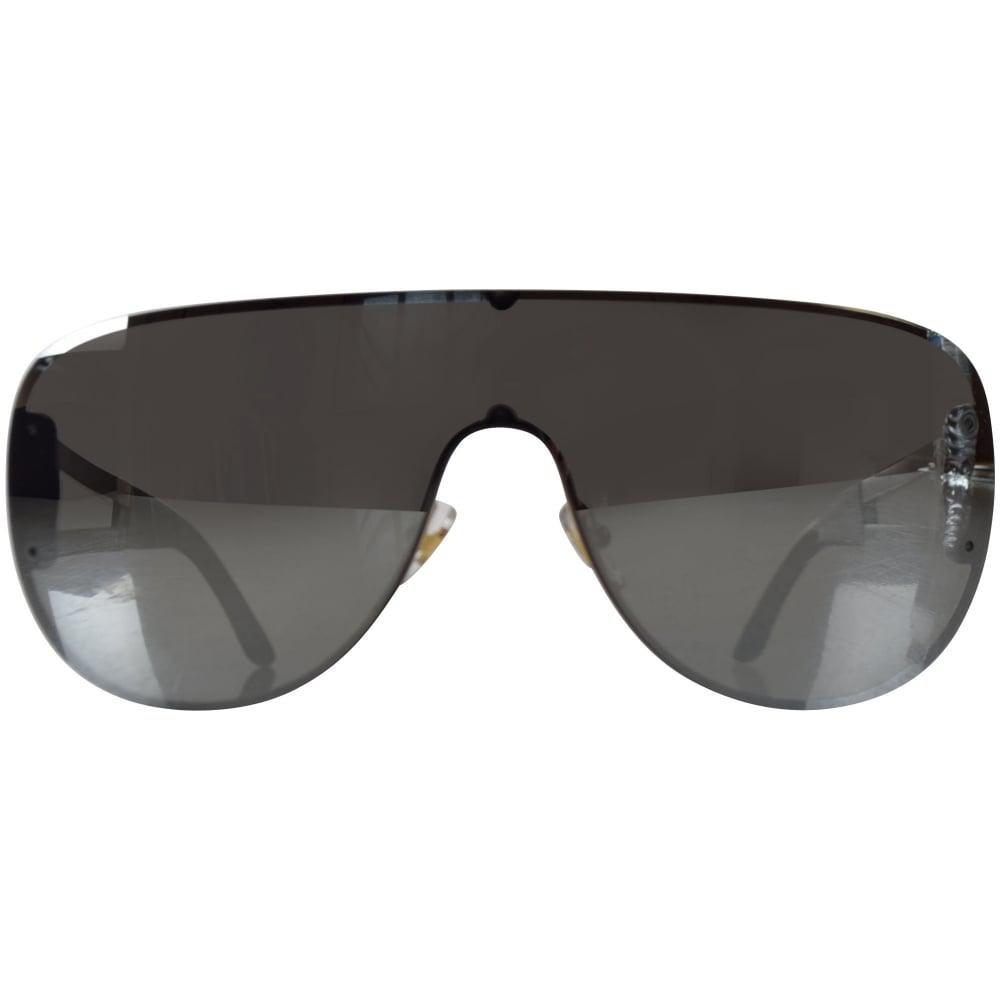 Versace Accessories Black Single Lens Aviator Sunglasses for Men - Lyst
