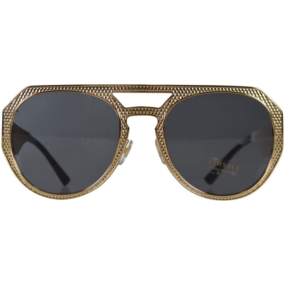 Versace Accessories Gold Frame Aviator Sunglasses for Men Lyst