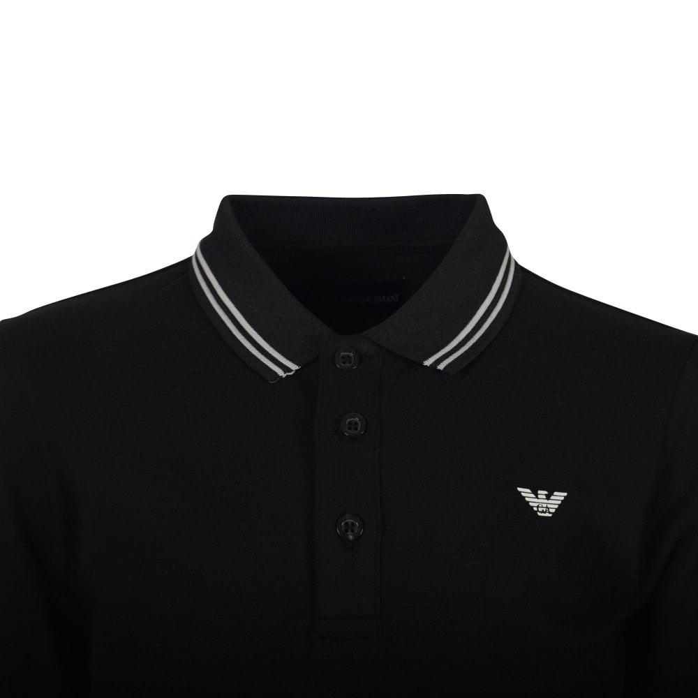 mens armani long sleeve polo
