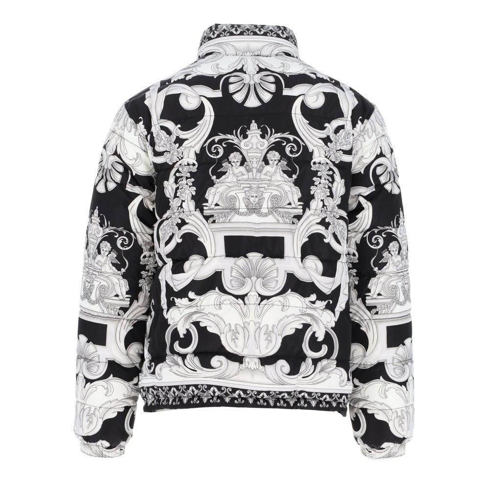 Versace Black & Silver Baroque Reversible Jacket for Men | Lyst