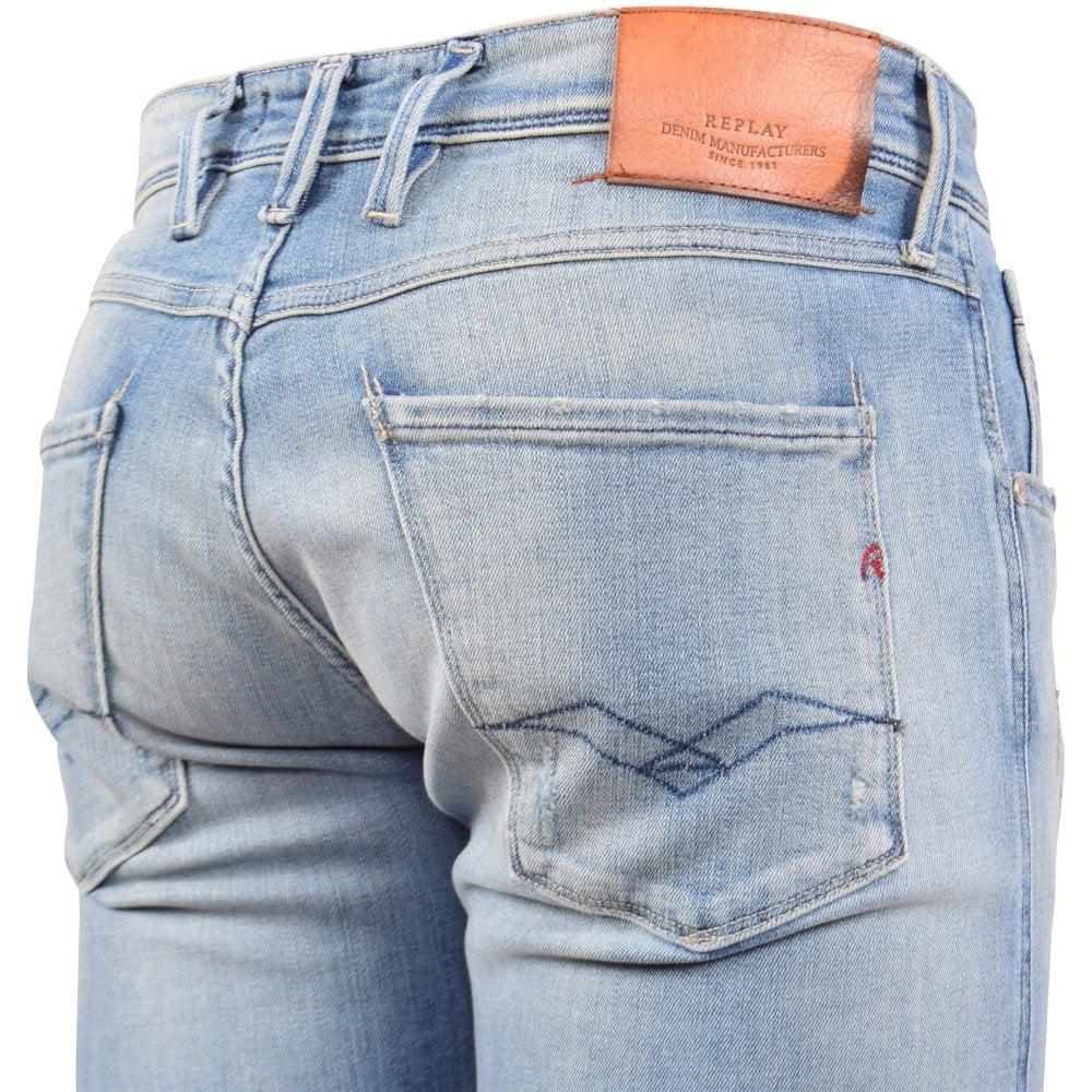 Replay Light Blue Anbass Jeans for Men | Lyst