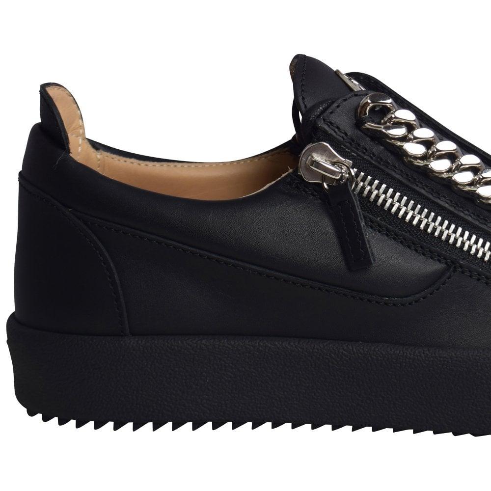 Giuseppe Zanotti Leather Black Frankie Chain Trainers for ...
