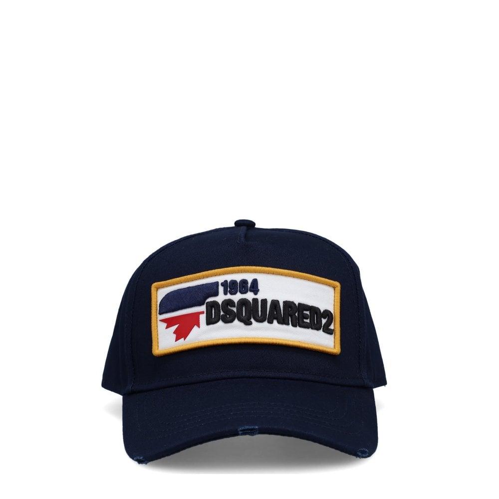 DSquared² Cotton Logo Cap in Navy (Blue 