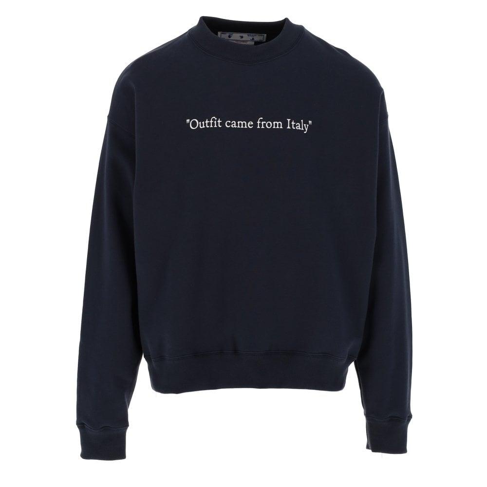 Off-White c/o Virgil Abloh Off- Navy "outfit Came From Italy" Sweatshirt in  White for Men | Lyst