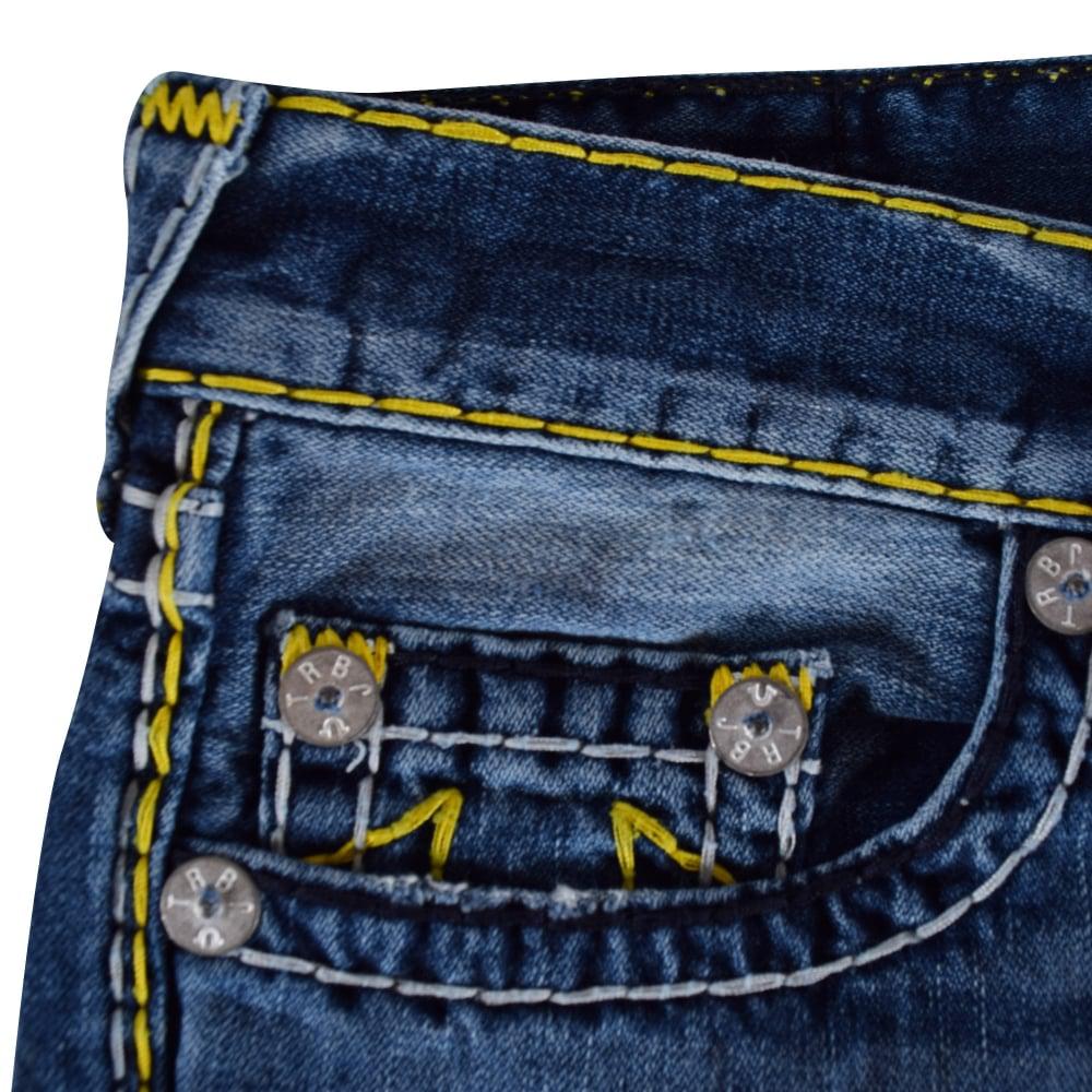 true religion yellow stitching