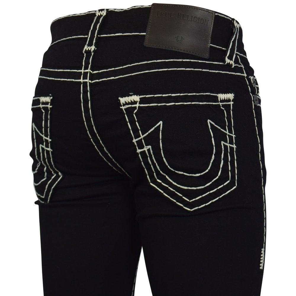 True Religion Denim Midnight Black/white Rocco Relaxed Skinny Jeans for ...