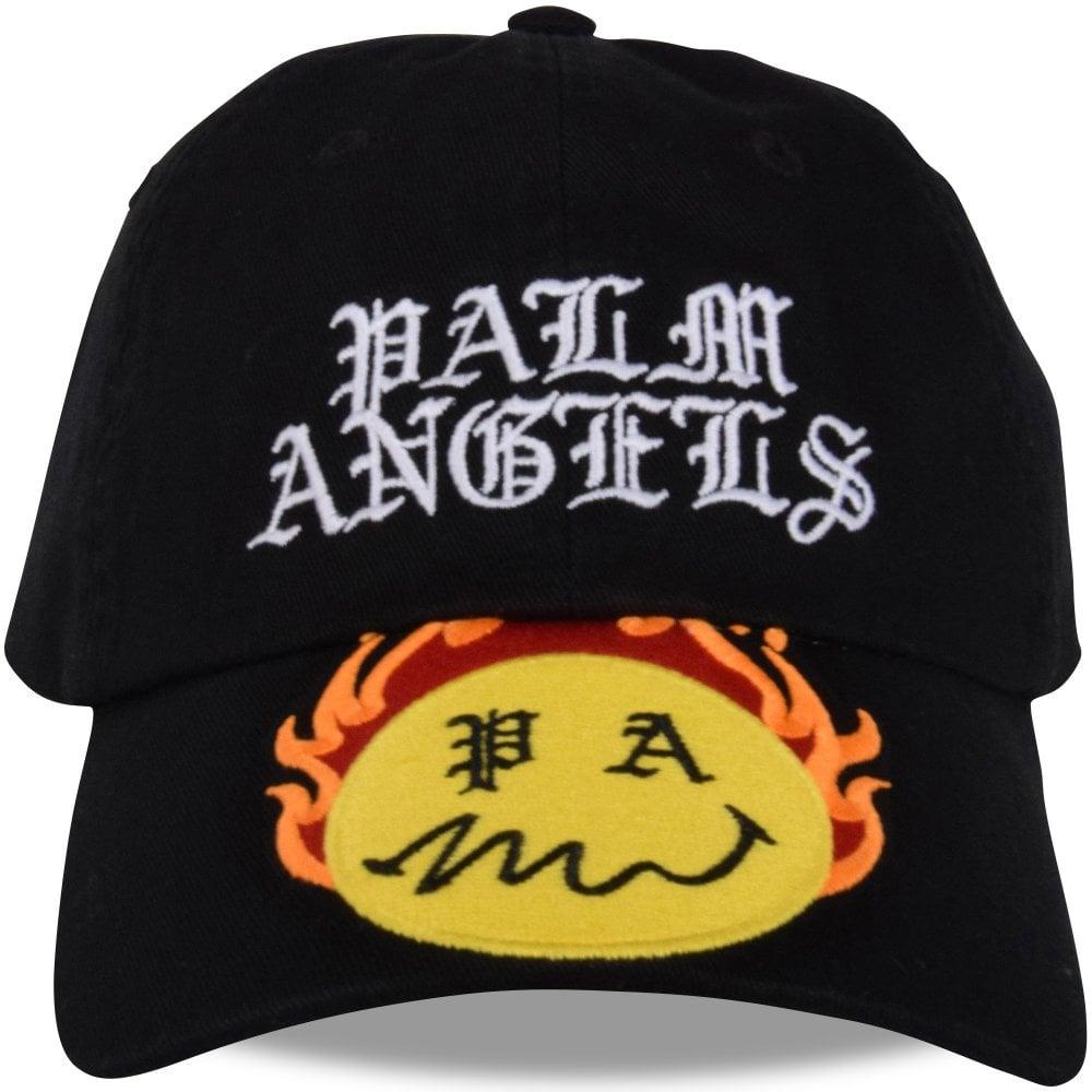 Palm Angels Cotton Black Flame Smiley 