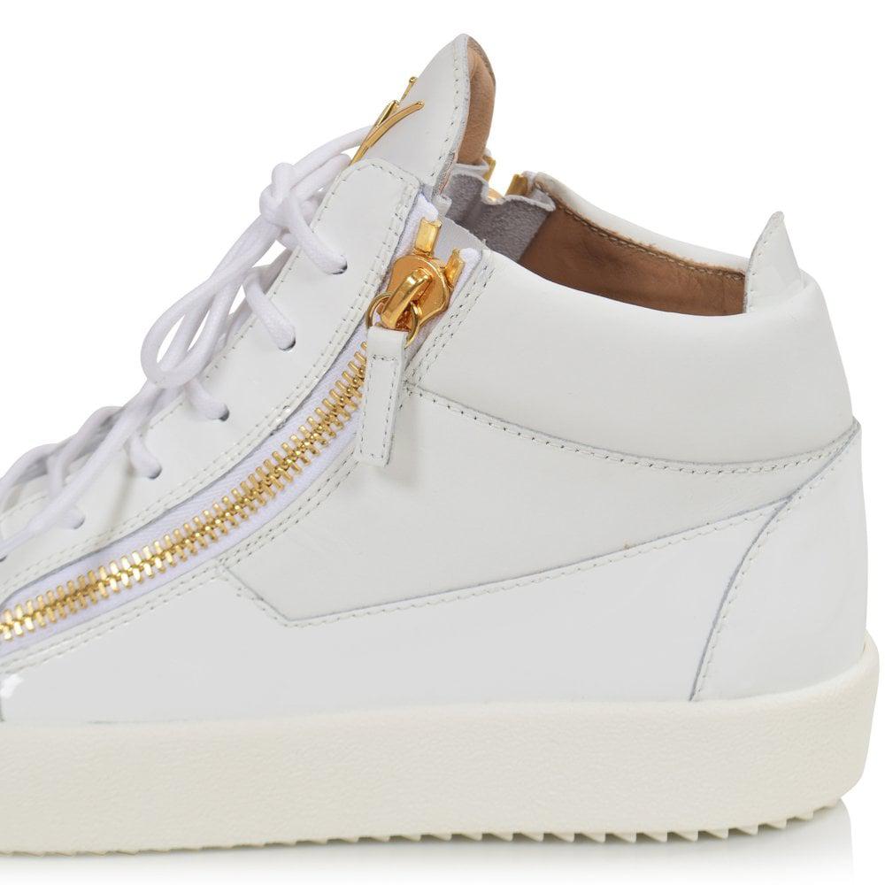 giuseppe zanotti leather may mid top trainers