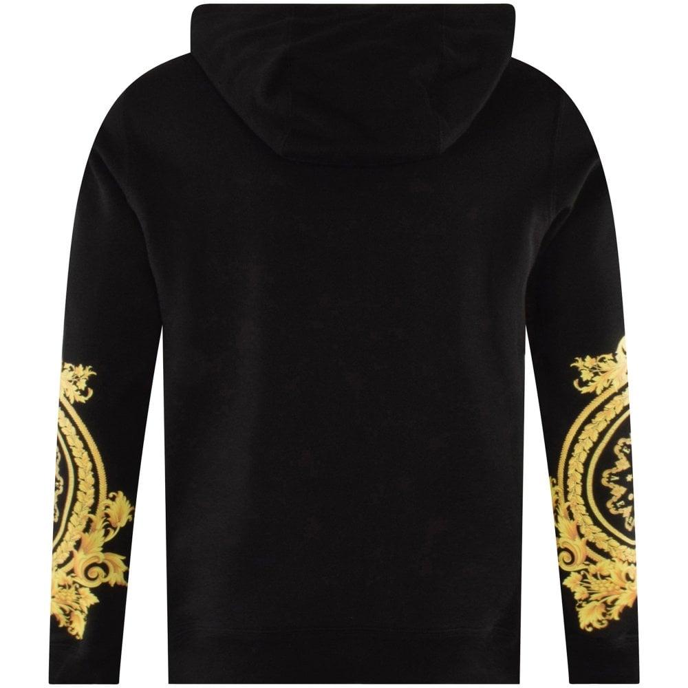 versace hoodie black and gold