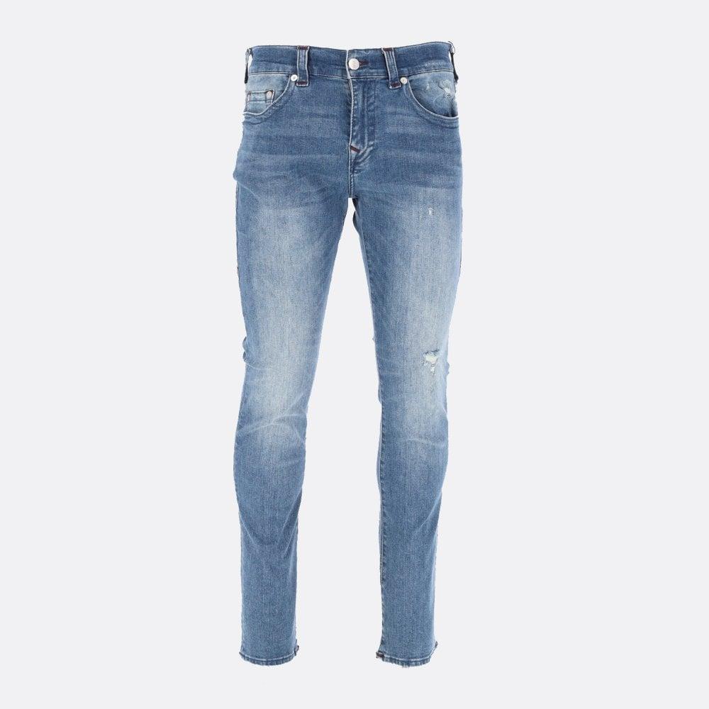 True Religion Prosperity Rocco Skinny Jeans in Blue for Men | Lyst