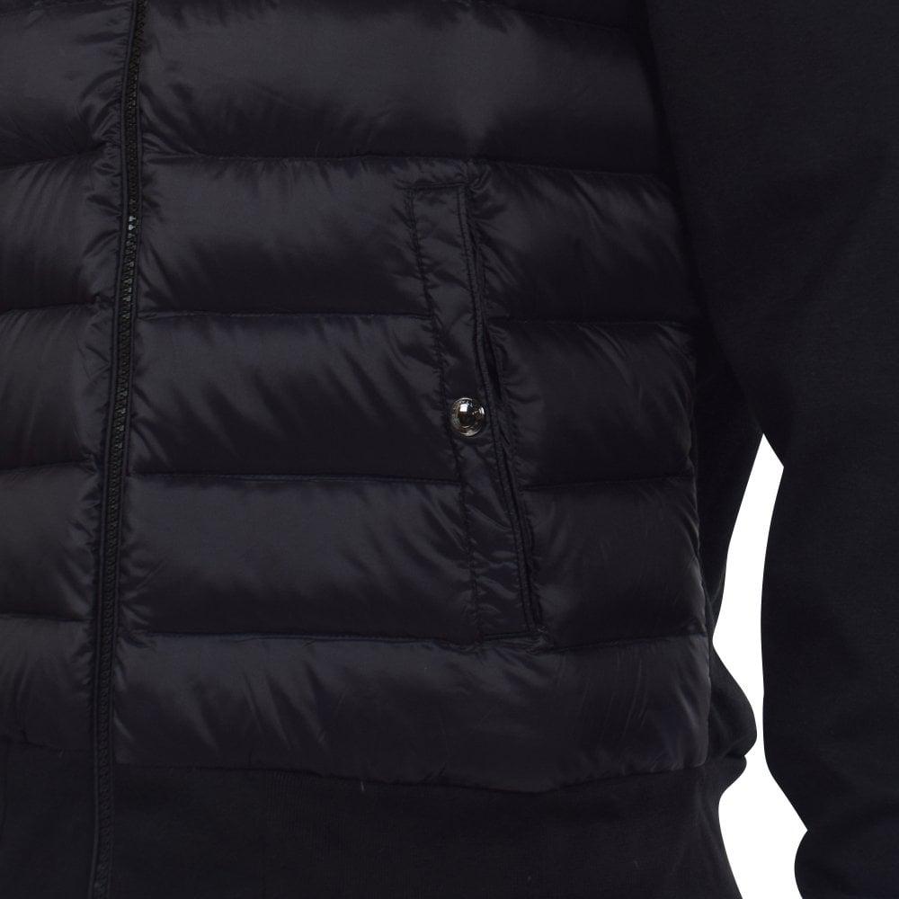 polo ralph lauren black hybrid hooded puffa jacket
