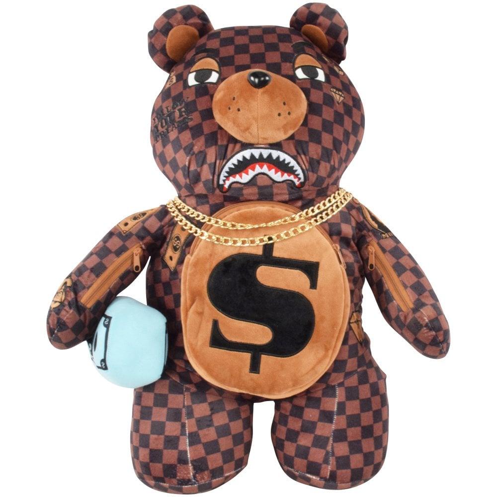 Shop SPRAYGROUND Teddy Bear Checked Backpack 910B4409NSZ brown