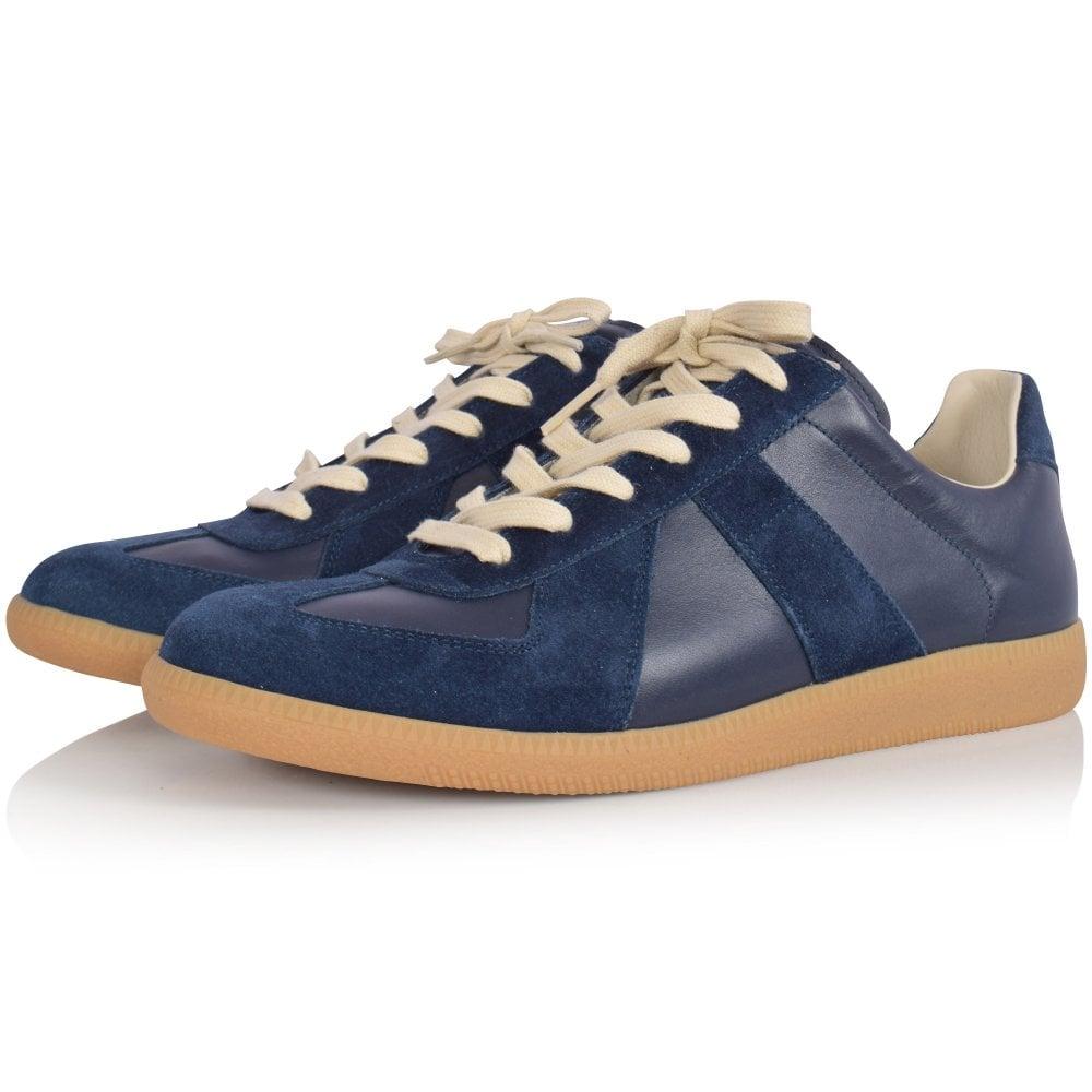 Maison Margiela Leather Navy Classic Replica Trainers in Blue for Men ...