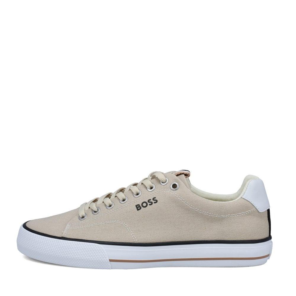 BOSS by HUGO BOSS Beige Canvas Trainers 