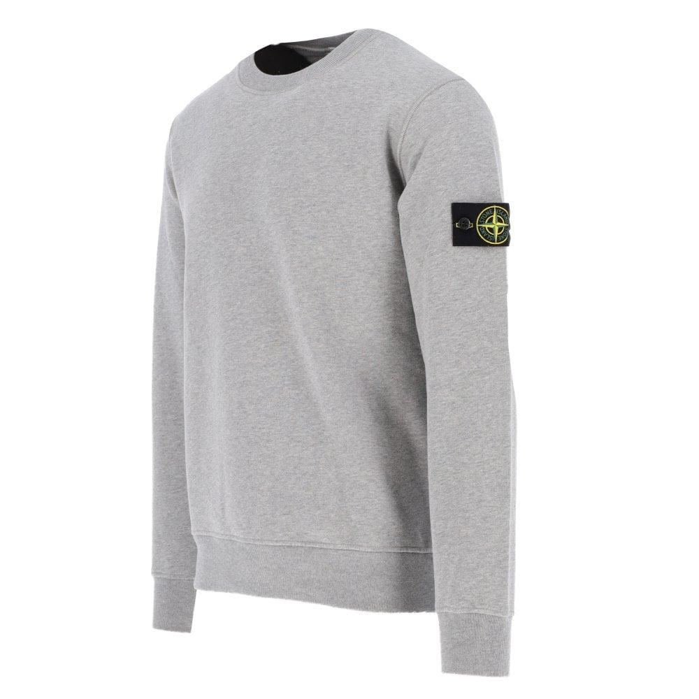 Stone Island Grey Garment Dyed Crew Neck Sweatshirt in Grey for Men | Lyst  Canada