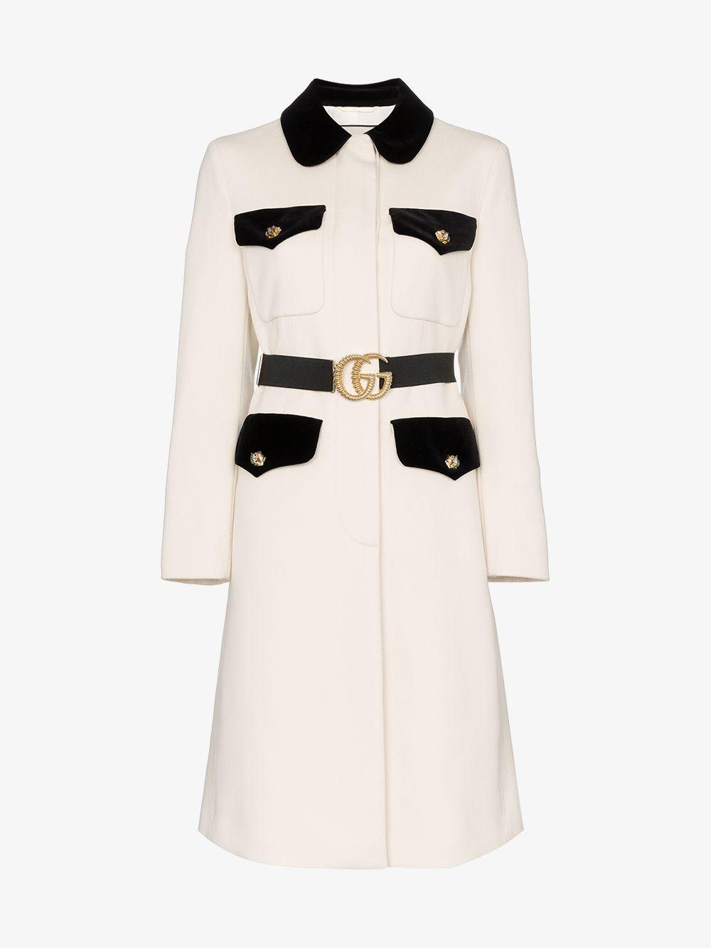 Gucci white wool coat hotsell