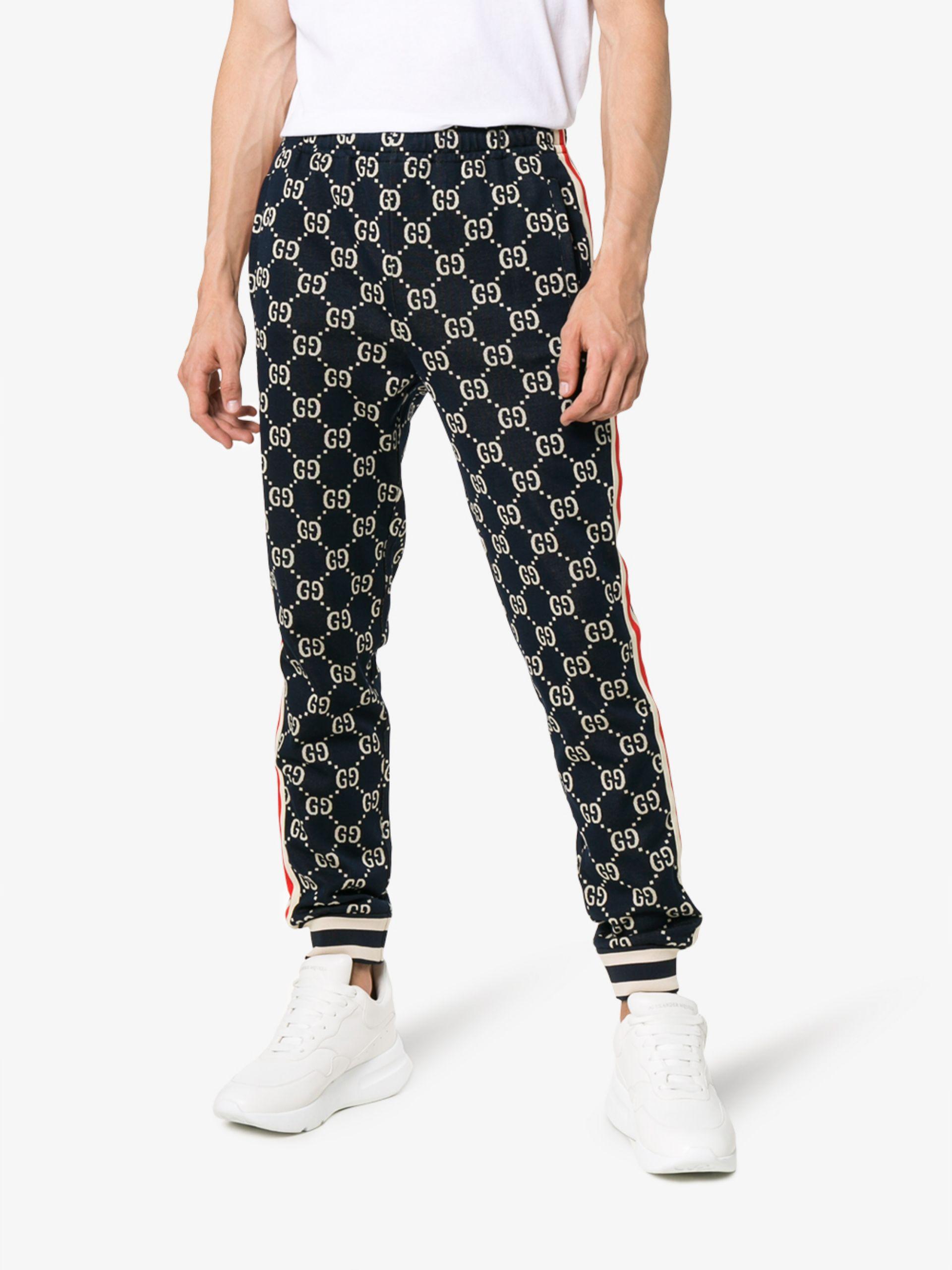 Gucci Cotton GG Jacquard jogging Pant in Blue for Men - Save 31% - Lyst