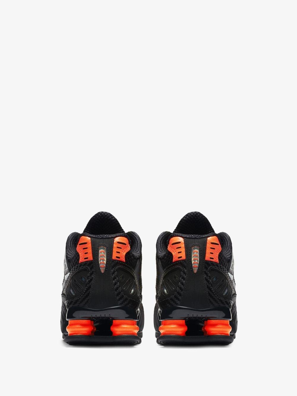 Nike Black And Orange Shox Enigma Sneakers for Men | Lyst
