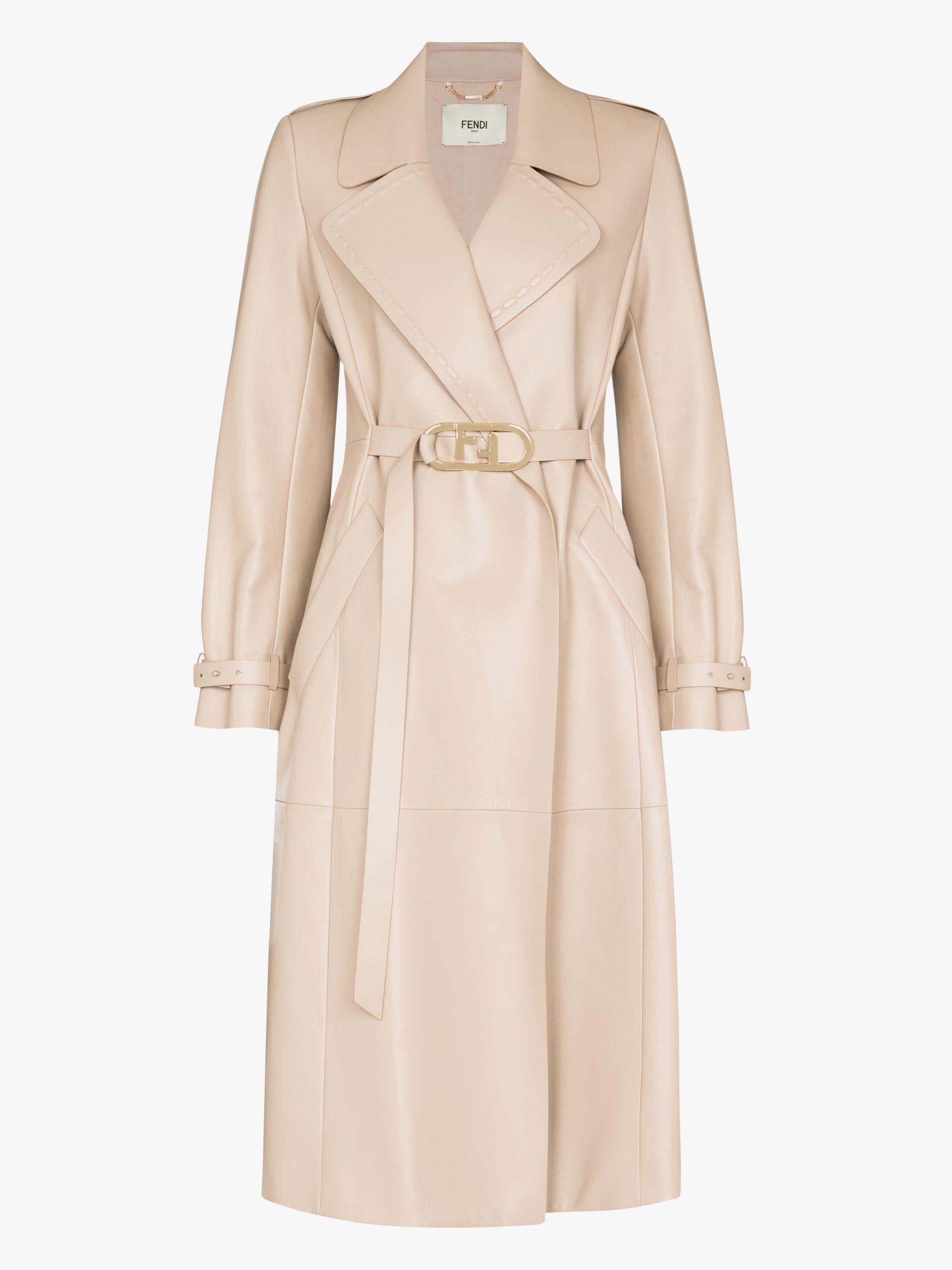 Men's Double-breasted Monogram Trench Coat by Fendi